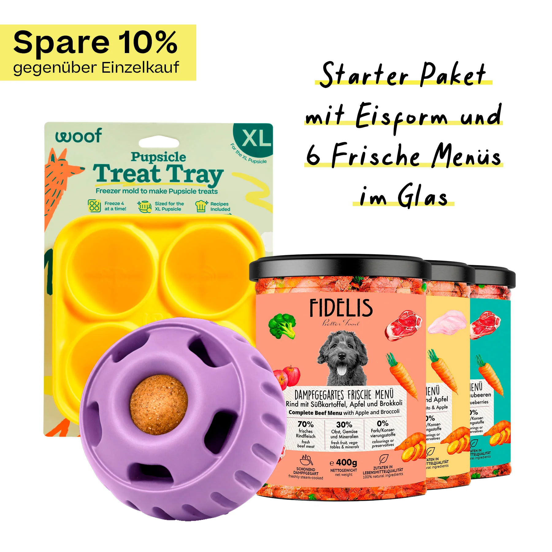 Pupsicle (lavendel, Größe XL) Starter Paket